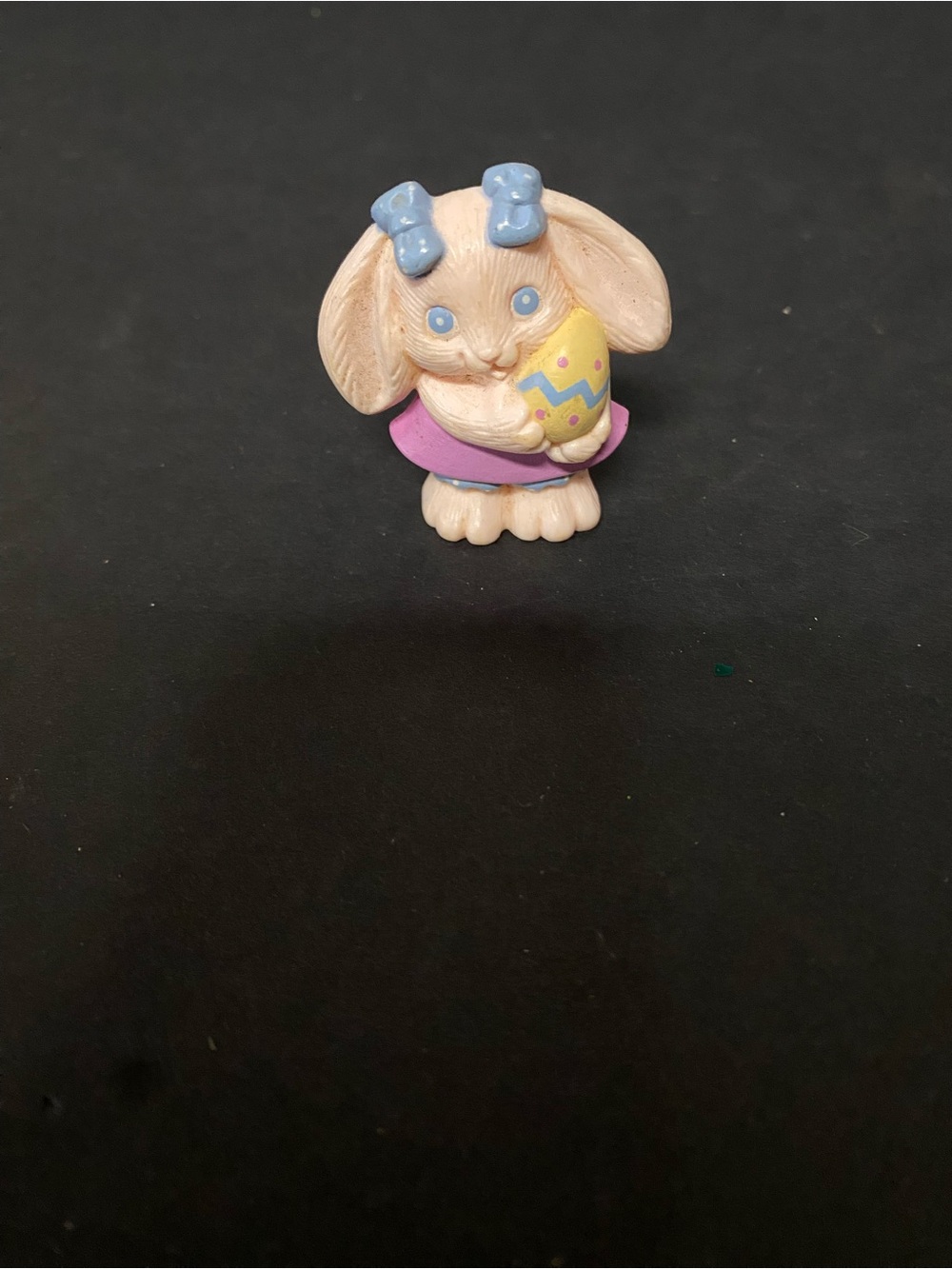 Cute Pastel Bunny Brooch with Yellow Easter Egg - Pink & Blue
